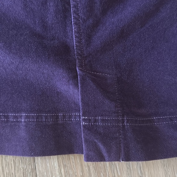 Athleta Roseville Brushed Velvet Cotton Skirt Womens 10 A-Line Soft Stretch - Picture 7 of 11
